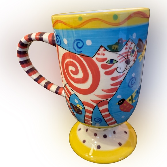 Dana Simson Handpainted Cat Cup - Picture 2 of 7